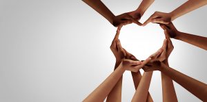 Image of multiple hands joining together, creating the shape of a heart. This image symbolizes the unity between people after the lockdown, and the trauma along with it. Renewed Hope Counseling offers trauma therapy, trauma treatment in greenwood, in, and other services. Contact us today for online trauma therapy, and get in touch with a trained trauma therapist today!